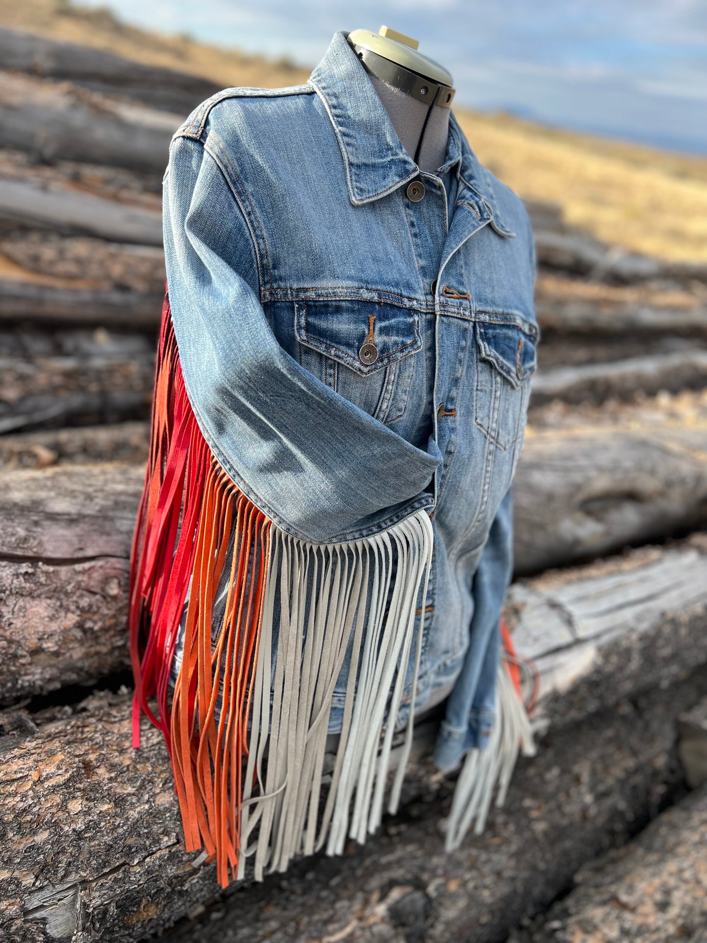 Fringe Jacket with Pendleton ~Ladies M