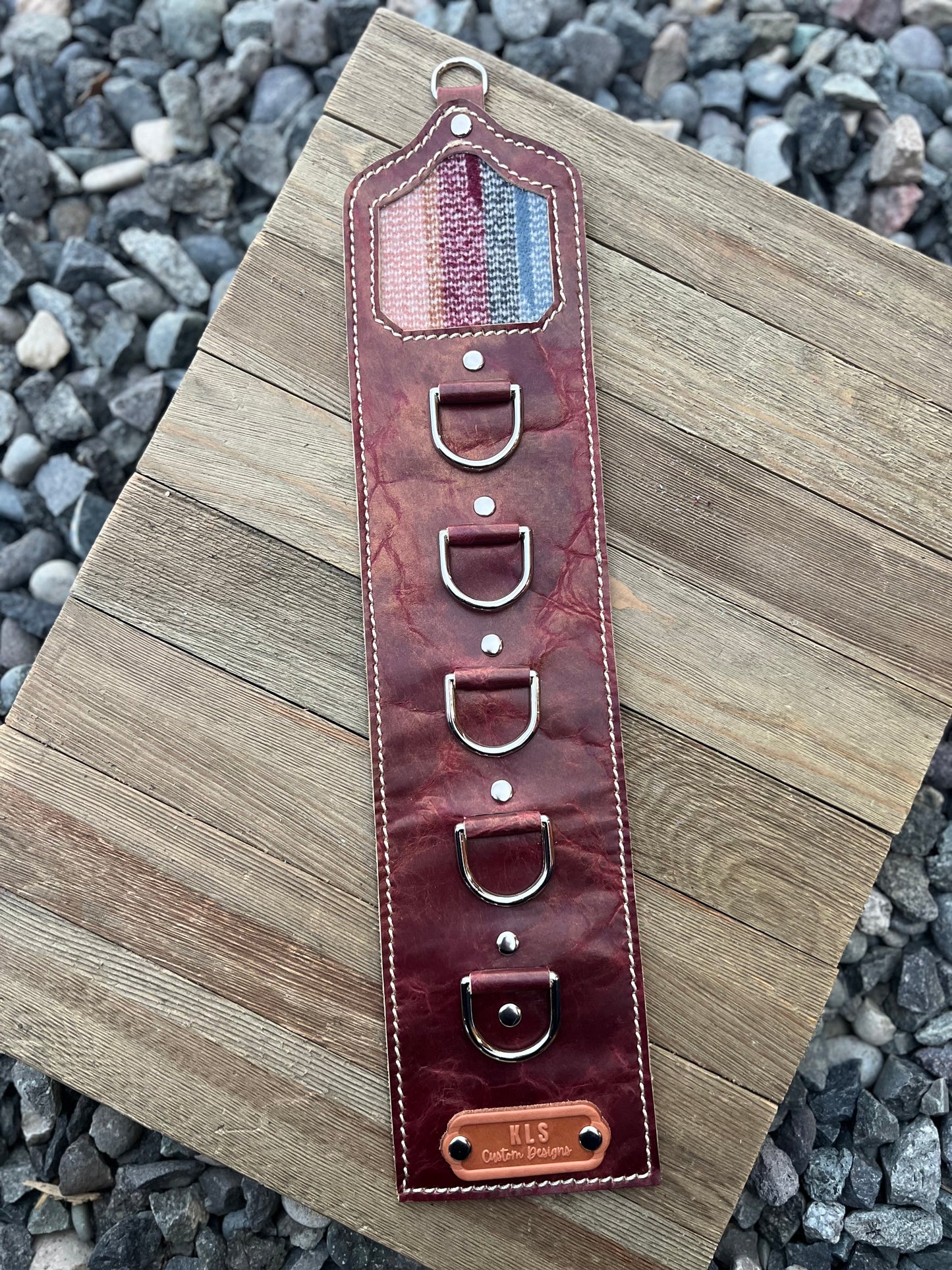 5 Ring Leather Wild Rag Holder