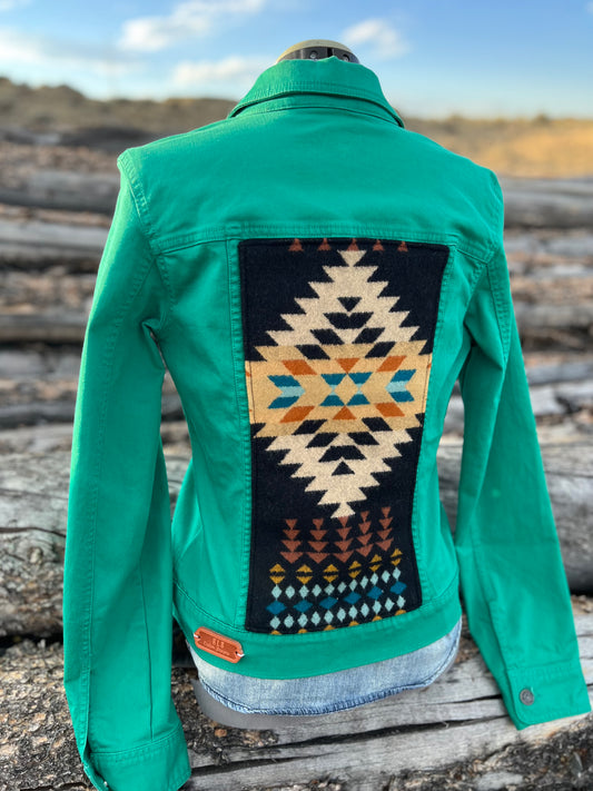 Green Jacket with Pendleton ~Ladies M