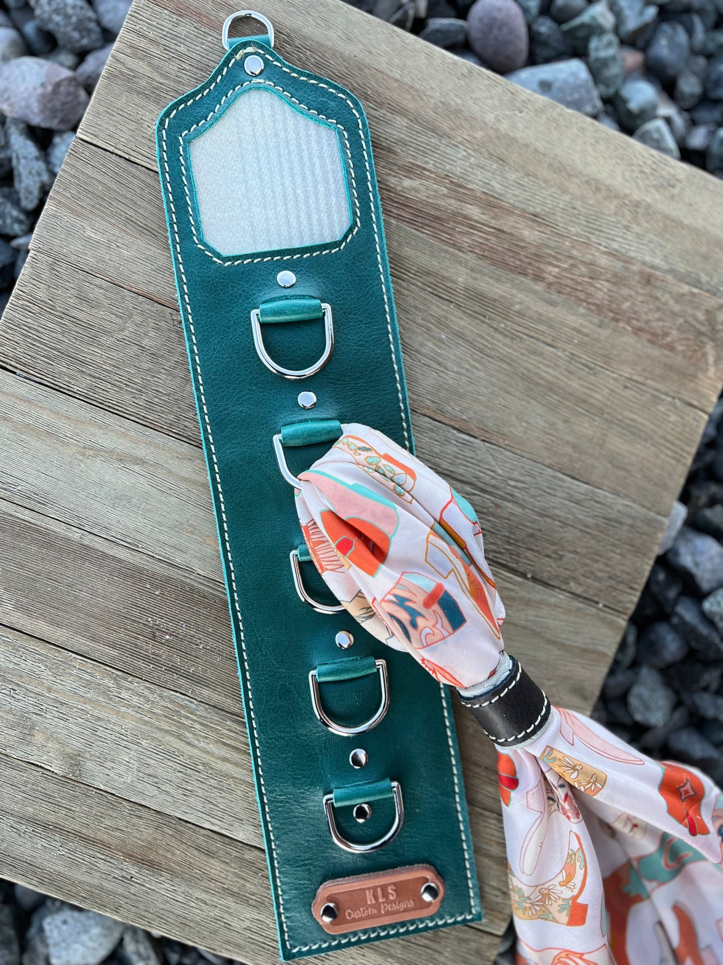 5 Ring Leather Wild Rag Holder