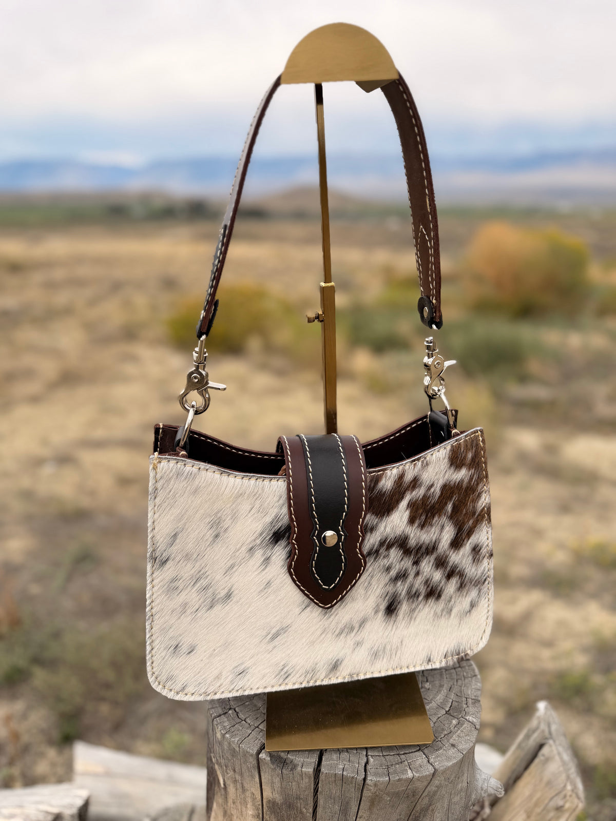 Shoulder Bag - Chocolate+Black