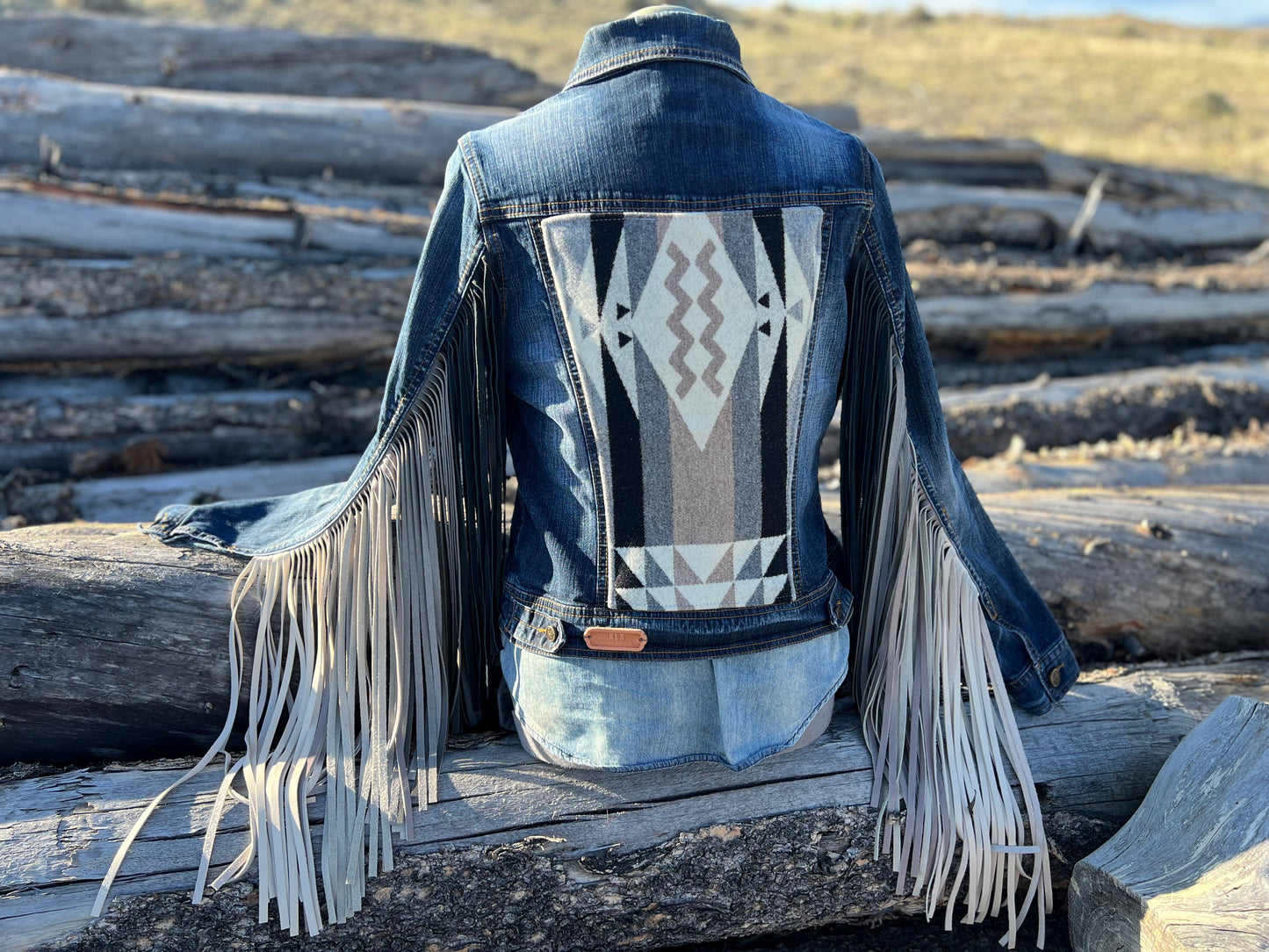 Fringe Jacket with Pendleton ~Ladies M/L