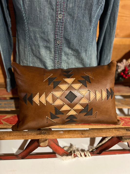 ‘Quilted’ Leather Pillow