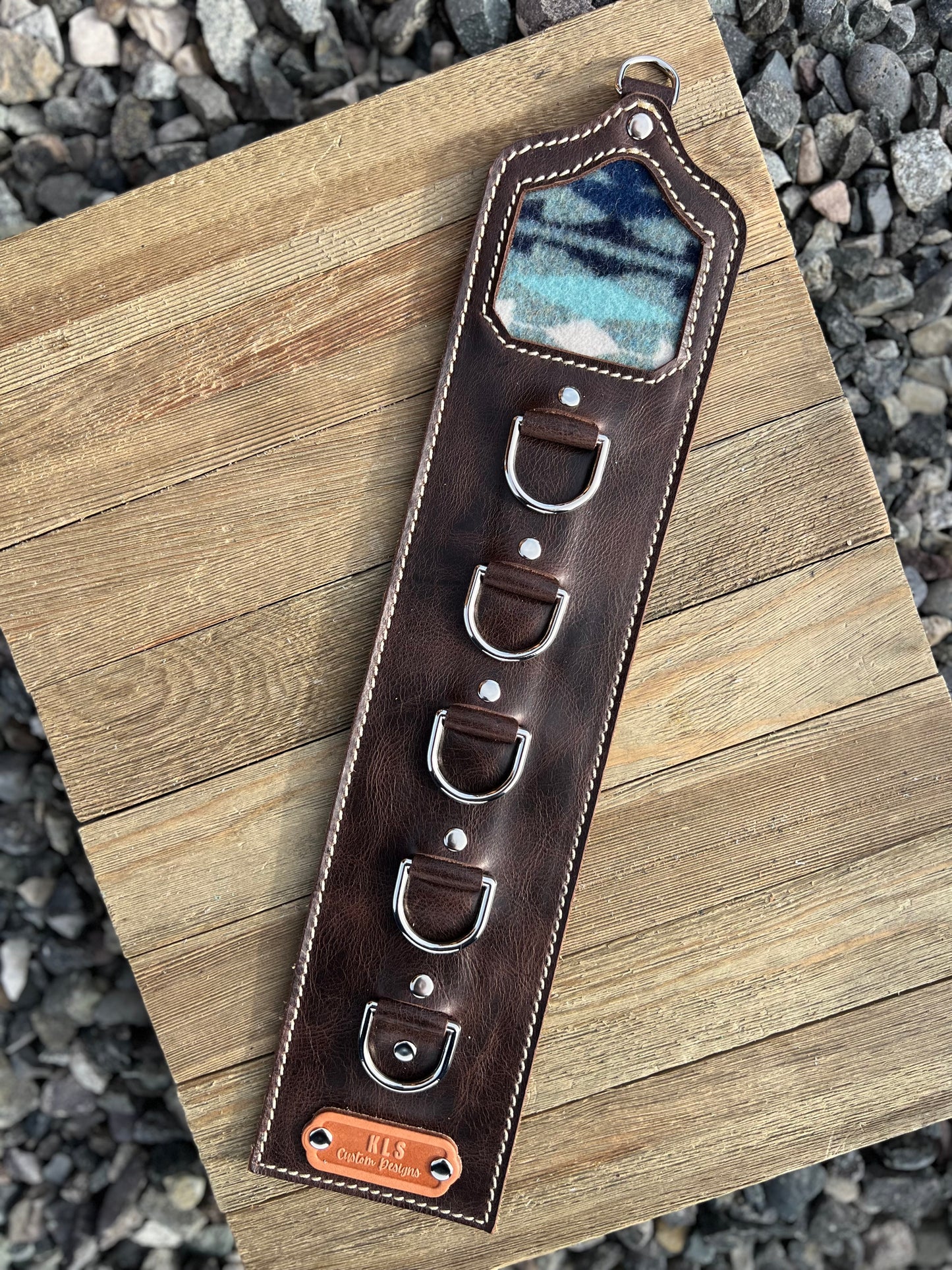 5 Ring Leather Wild Rag Holder