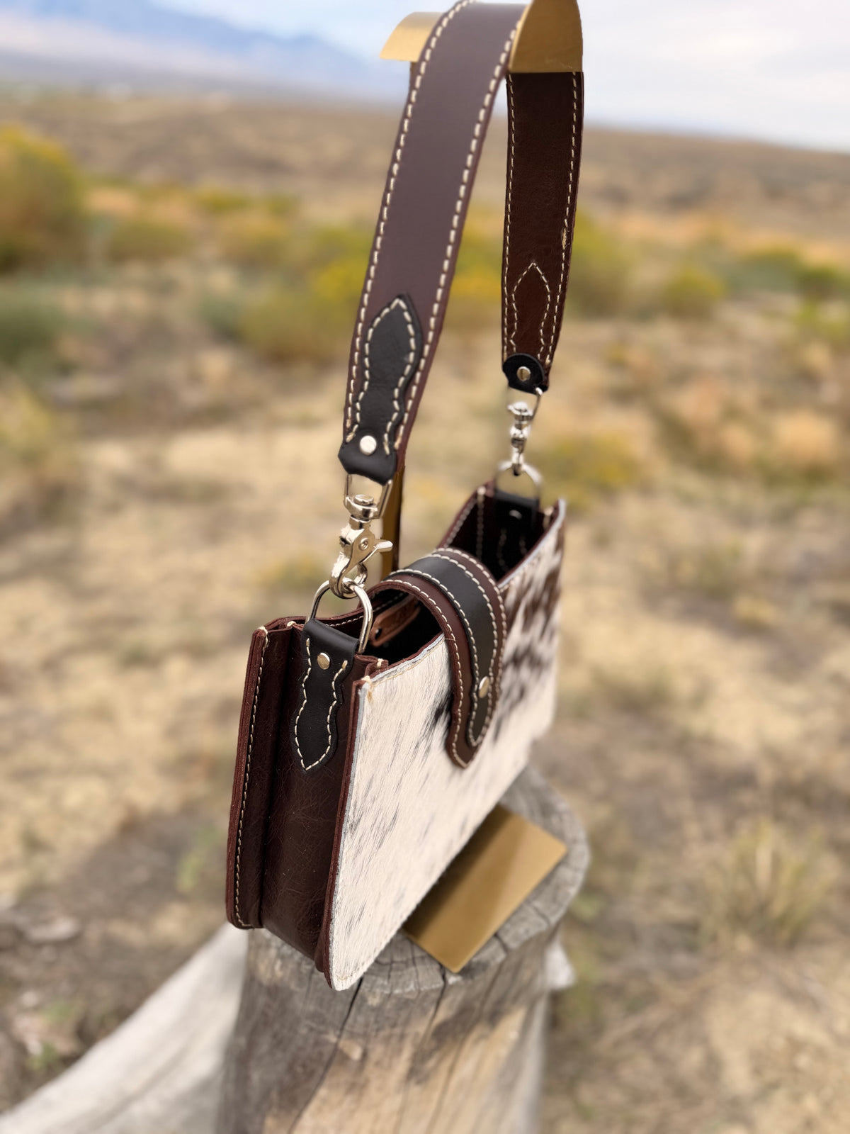 Shoulder Bag - Chocolate+Black