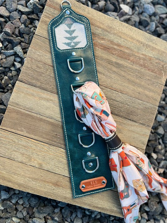 5 Ring Leather Wild Rag Holder