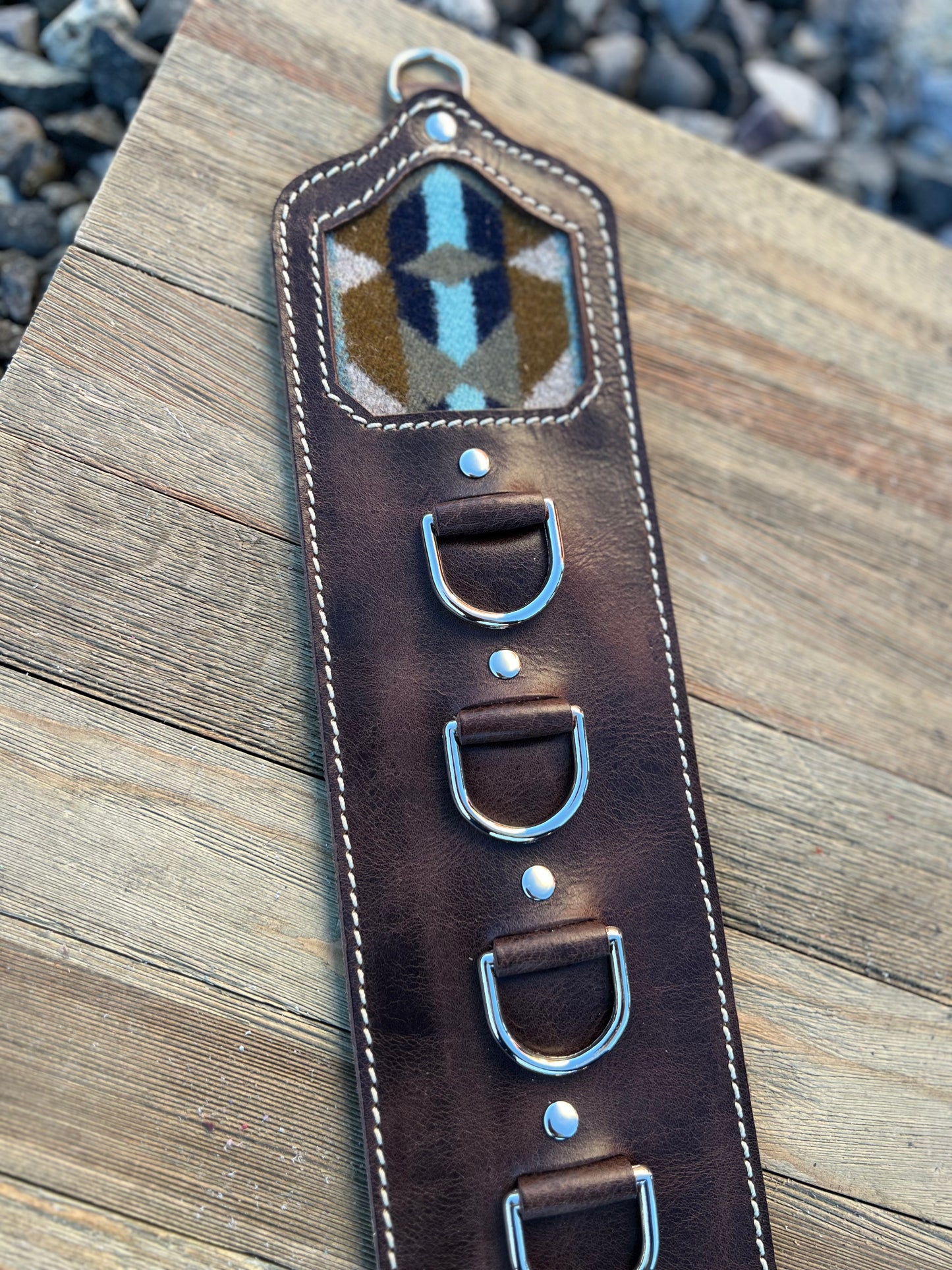 5 Ring Leather Wild Rag Holder