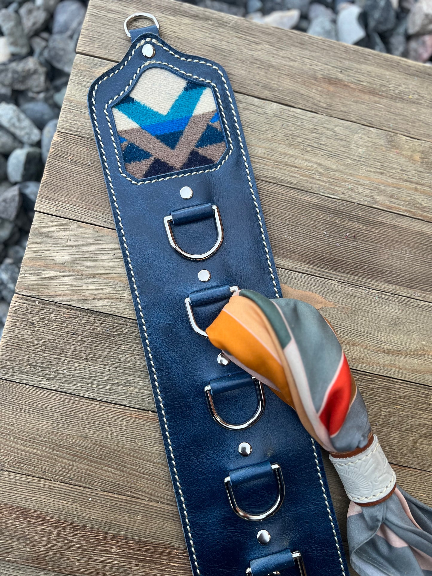 5 Ring Leather Wild Rag Holder