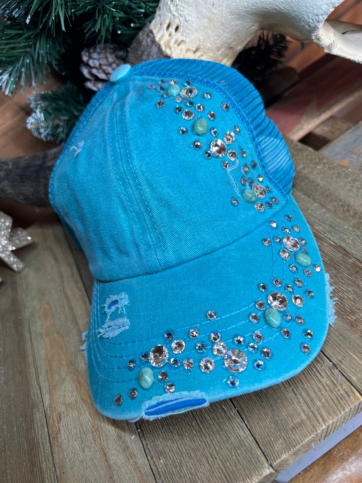 Fancy Bling + Turquoise Hat