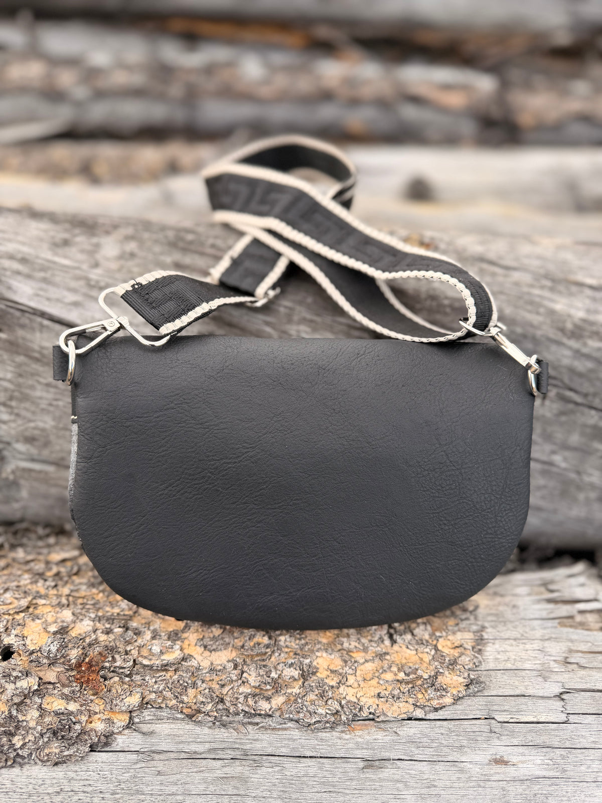 Sling Bag - *Special Edition* Pendleton Plaid - Black Bison Leather