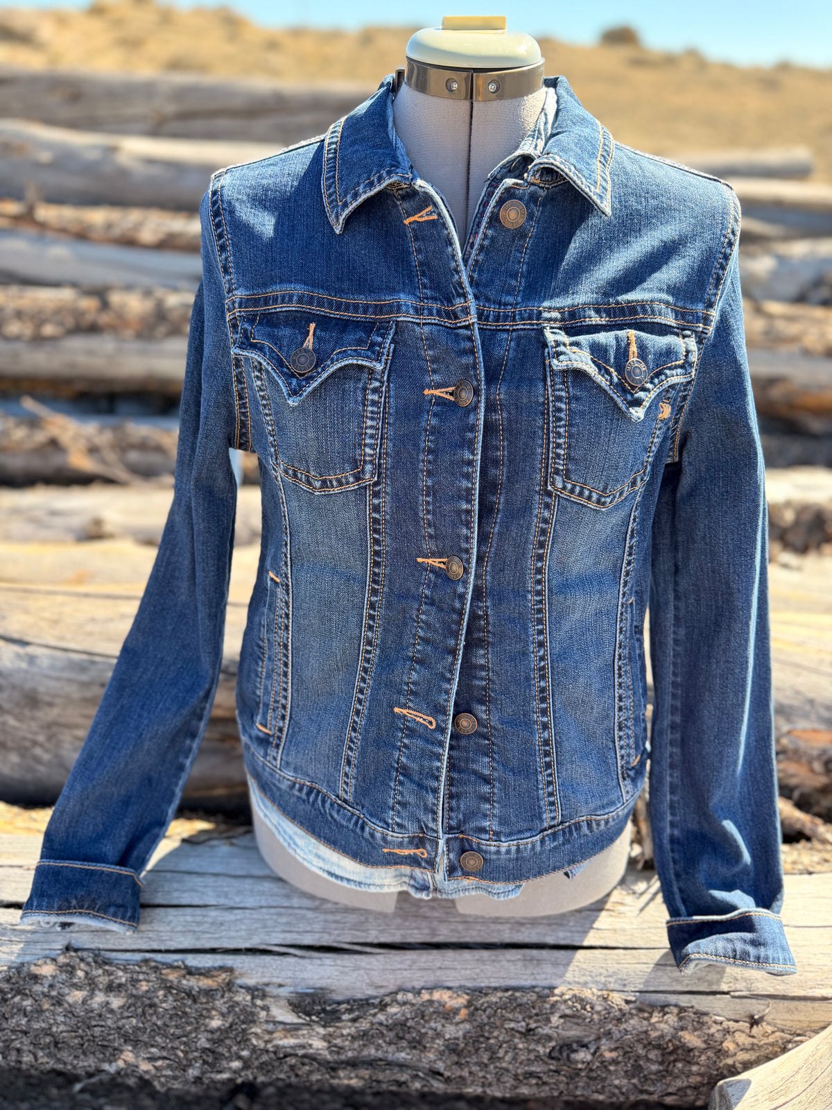 Jean Jacket with Pendleton ~Ladies L