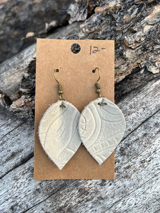 Leather Teardrop Earrings