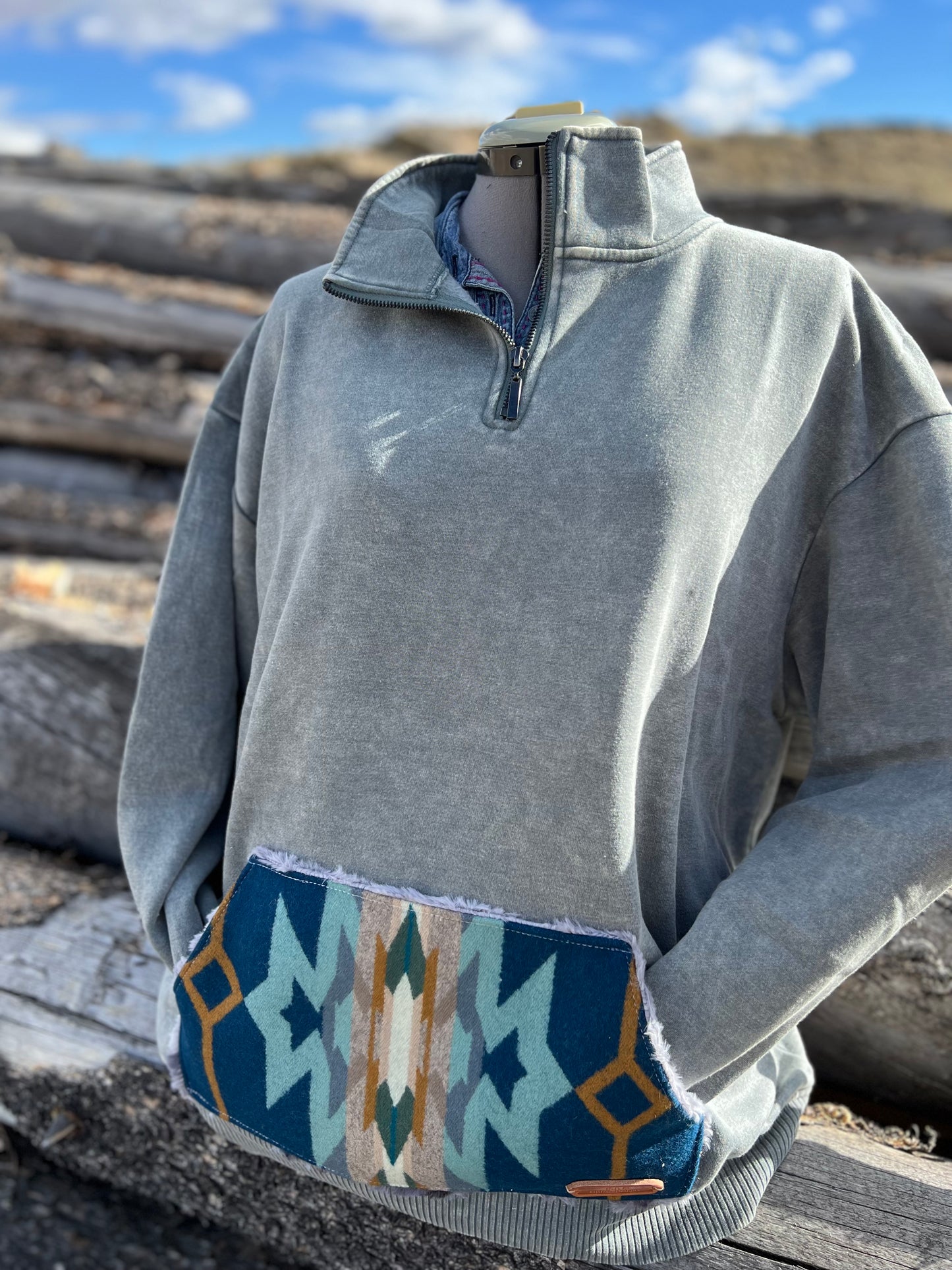 1/4 Zip Sweatshirt - 1X