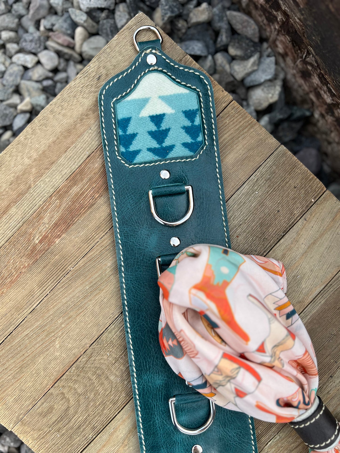 5 Ring Leather Wild Rag Holder