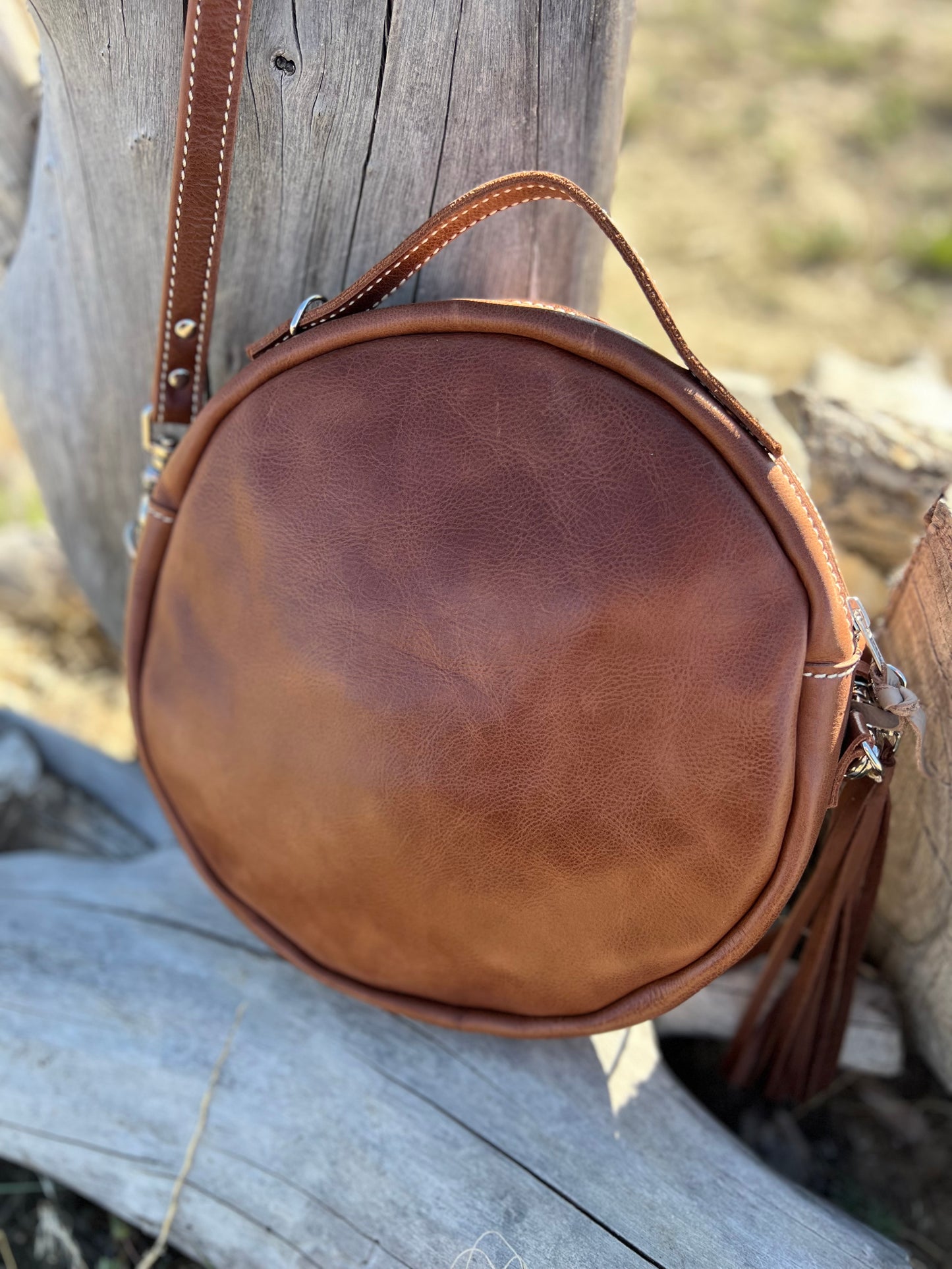 Canteen Bag - Leather + Pendleton