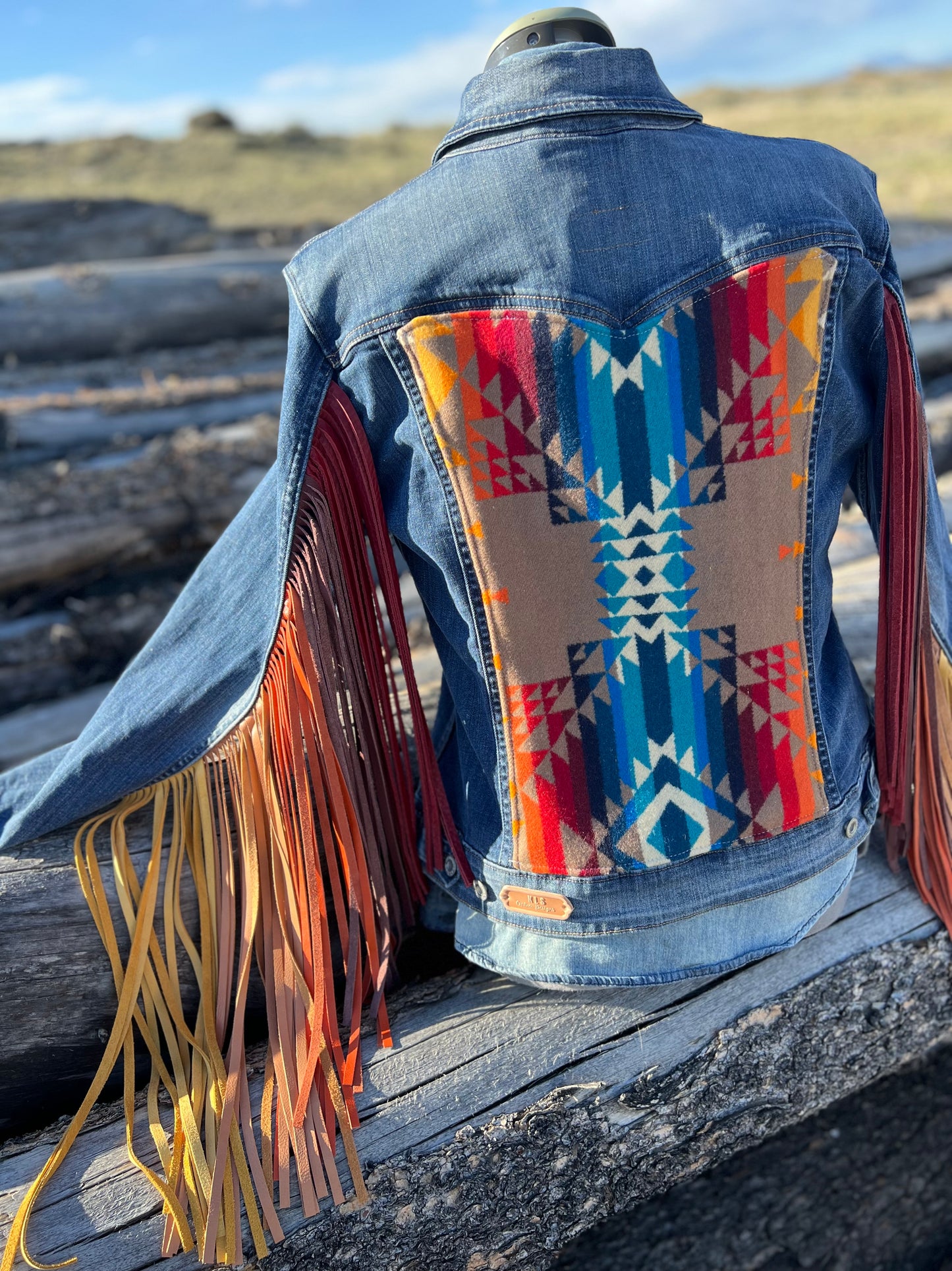 Fringe Jacket with Pendleton ~Ladies XL