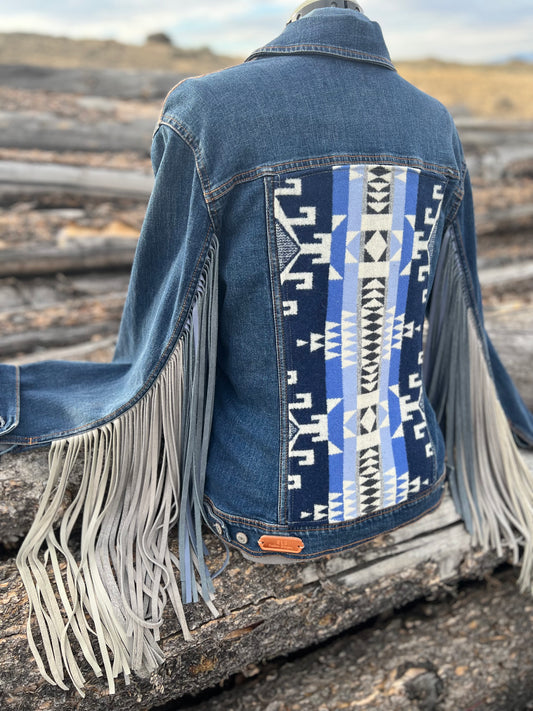 Fringe Jacket with Pendleton ~Ladies XL