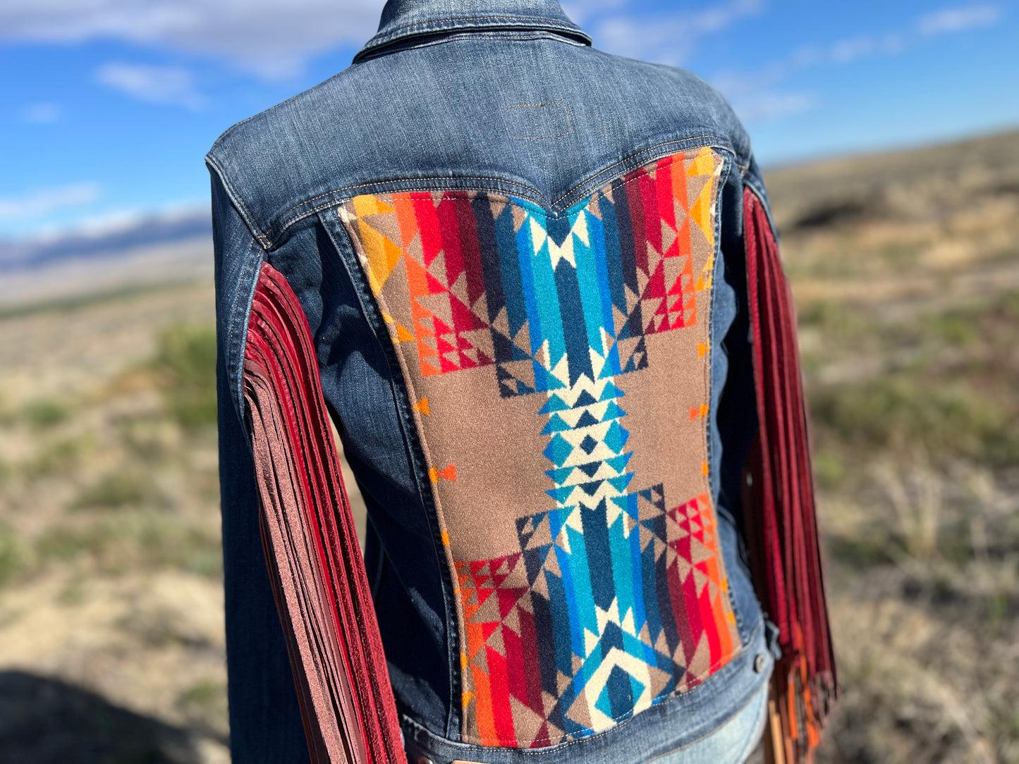 Fringe Jacket with Pendleton ~Ladies XL