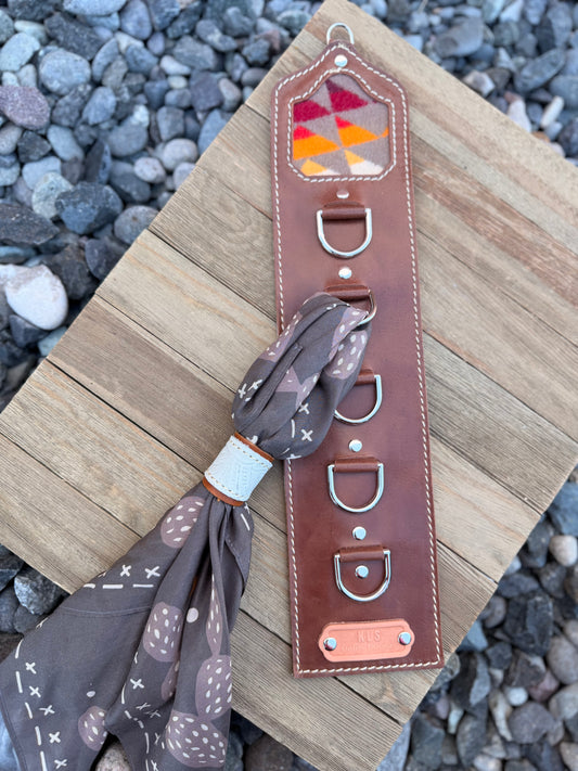 5 Ring Leather Wild Rag Holder