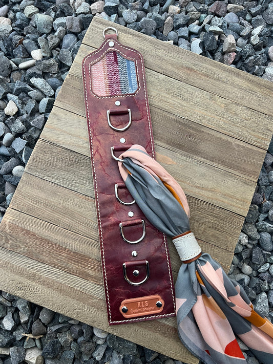 5 Ring Leather Wild Rag Holder