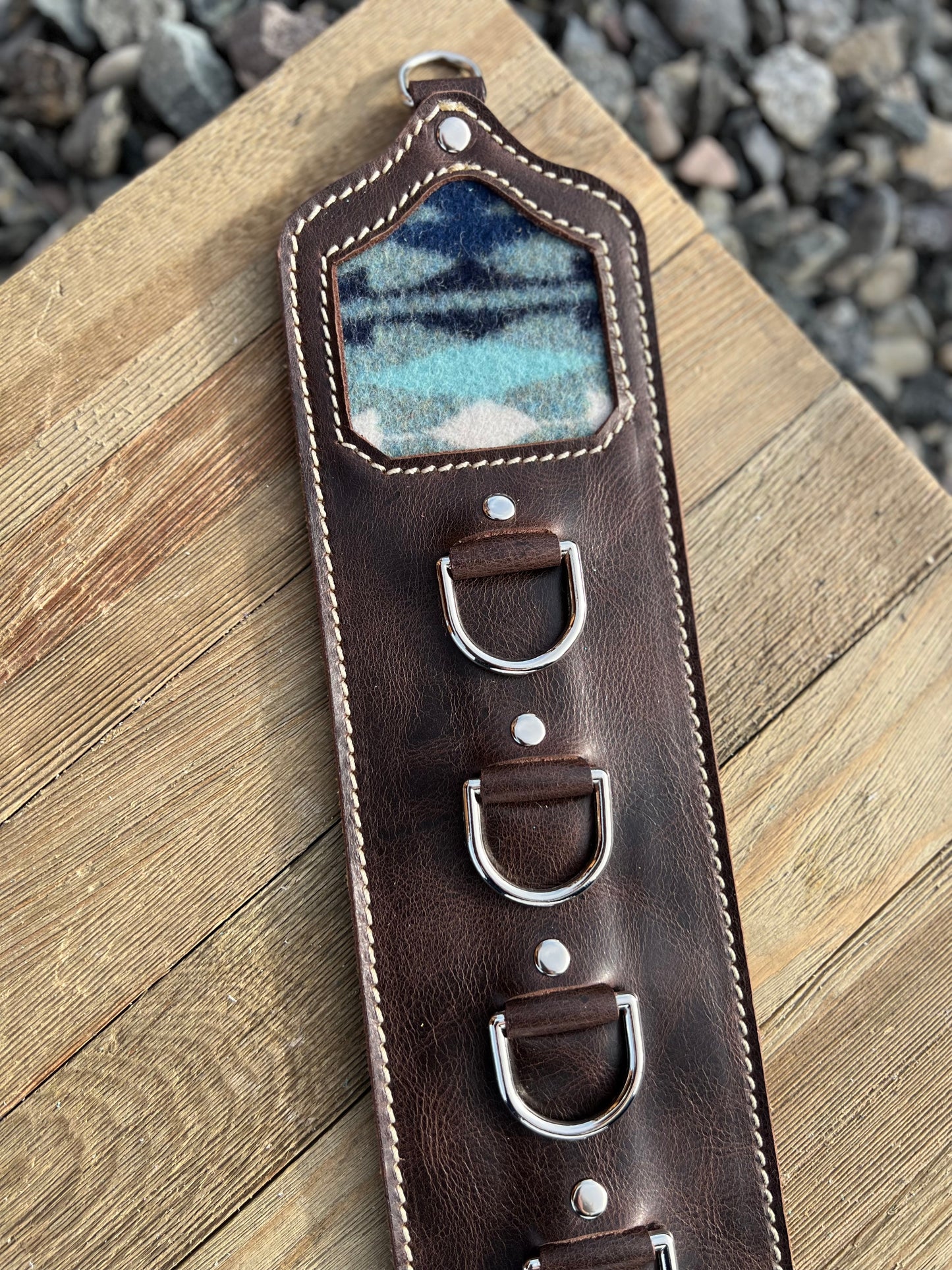 5 Ring Leather Wild Rag Holder