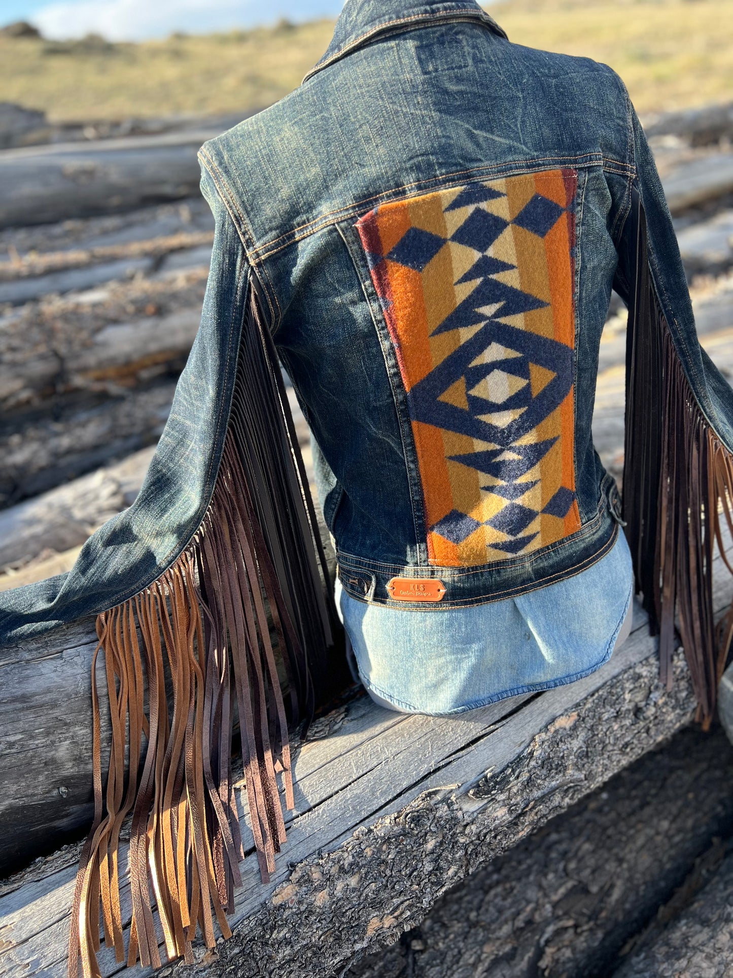 Fringe Jacket with Pendleton ~Ladies M