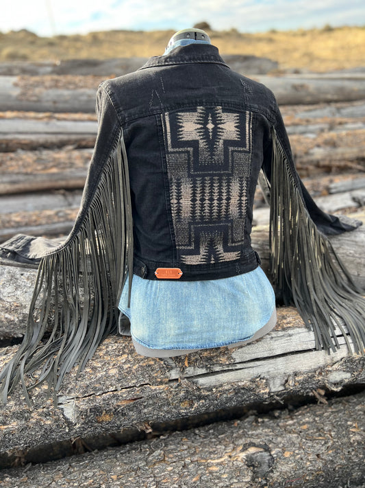 Fringe Jacket with Pendleton ~Ladies S/M