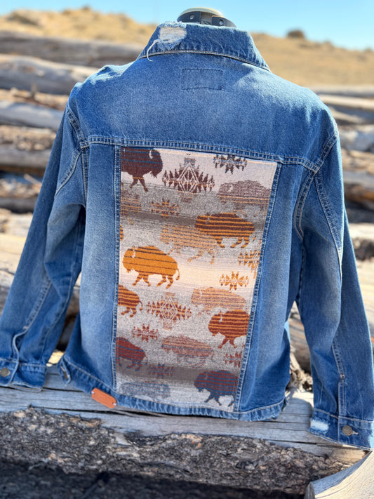 Jean Jacket with Pendleton ~Ladies XL