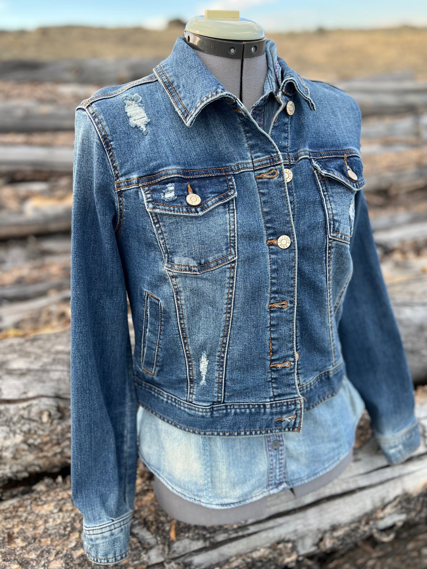 Jean Jacket with Pendleton ~Ladies S
