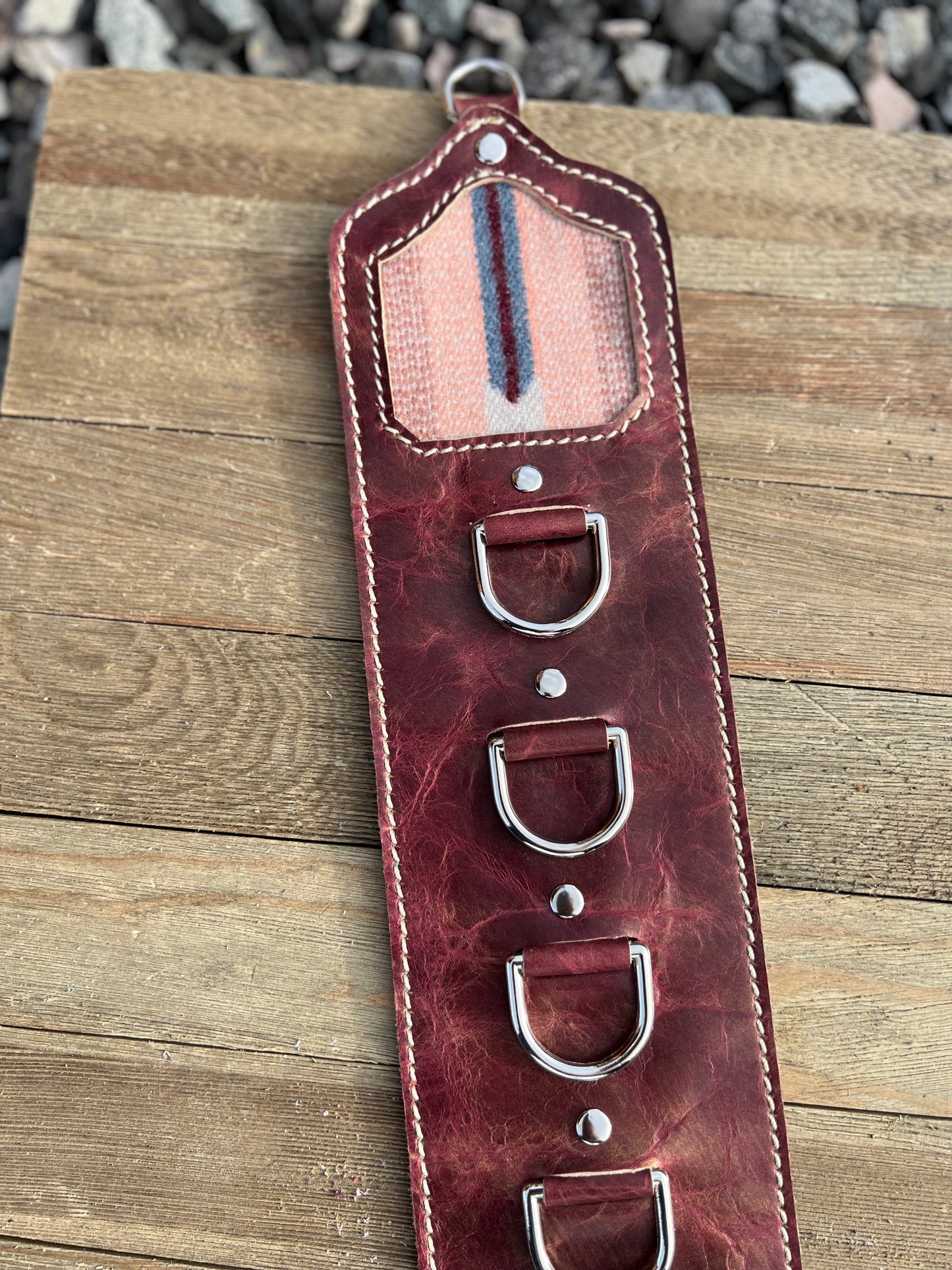 5 Ring Leather Wild Rag Holder