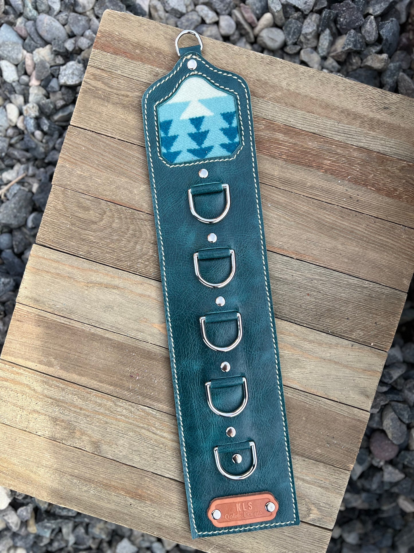 5 Ring Leather Wild Rag Holder