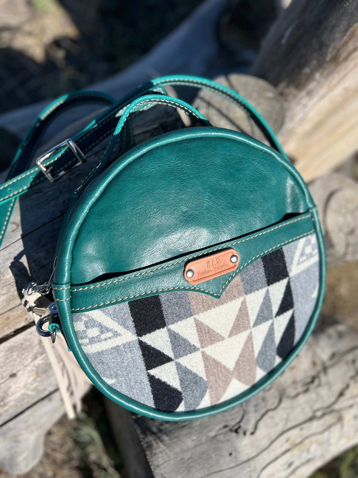 Canteen Bag - Leather + Pendleton