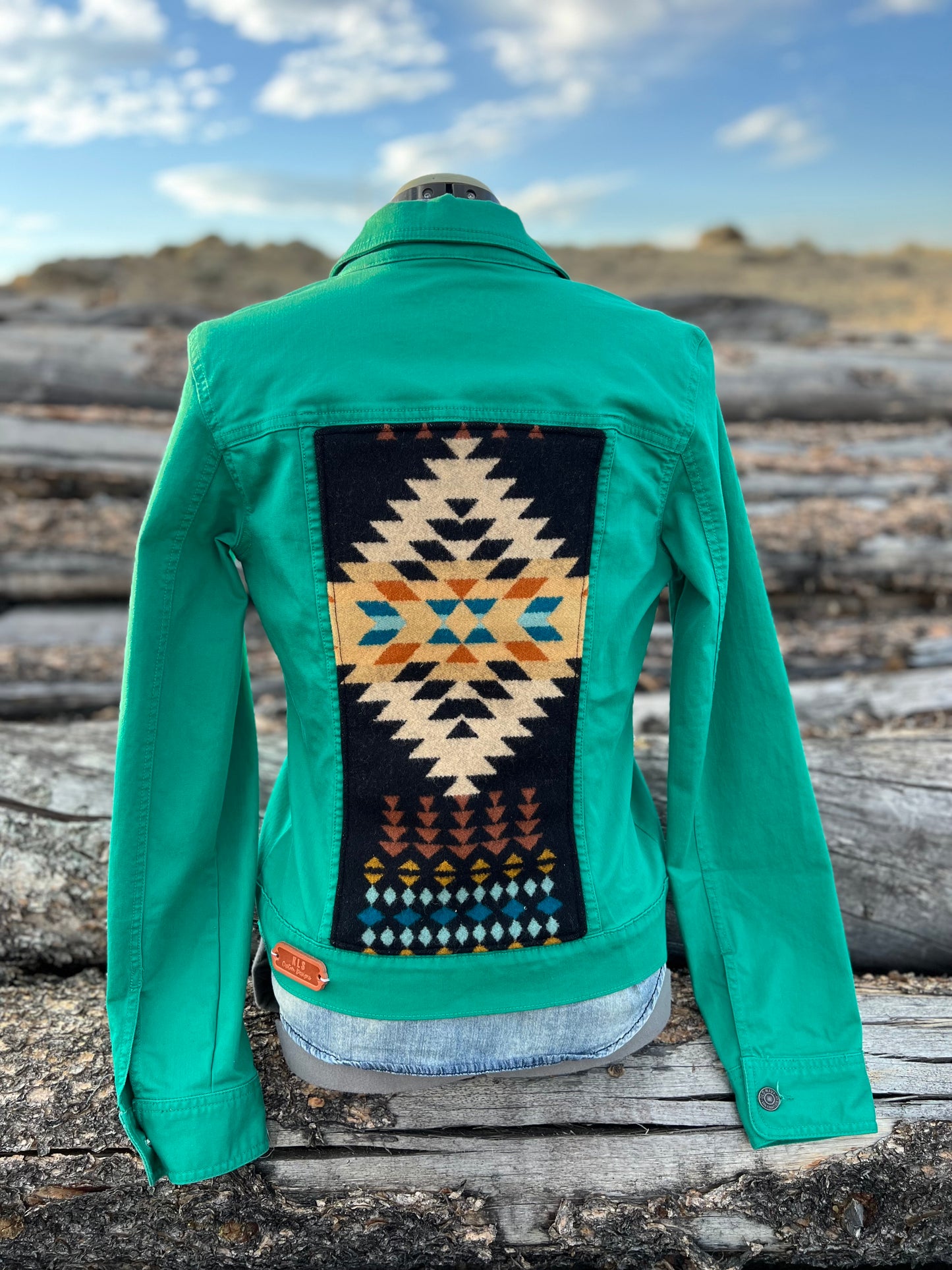 Green Jacket with Pendleton ~Ladies M