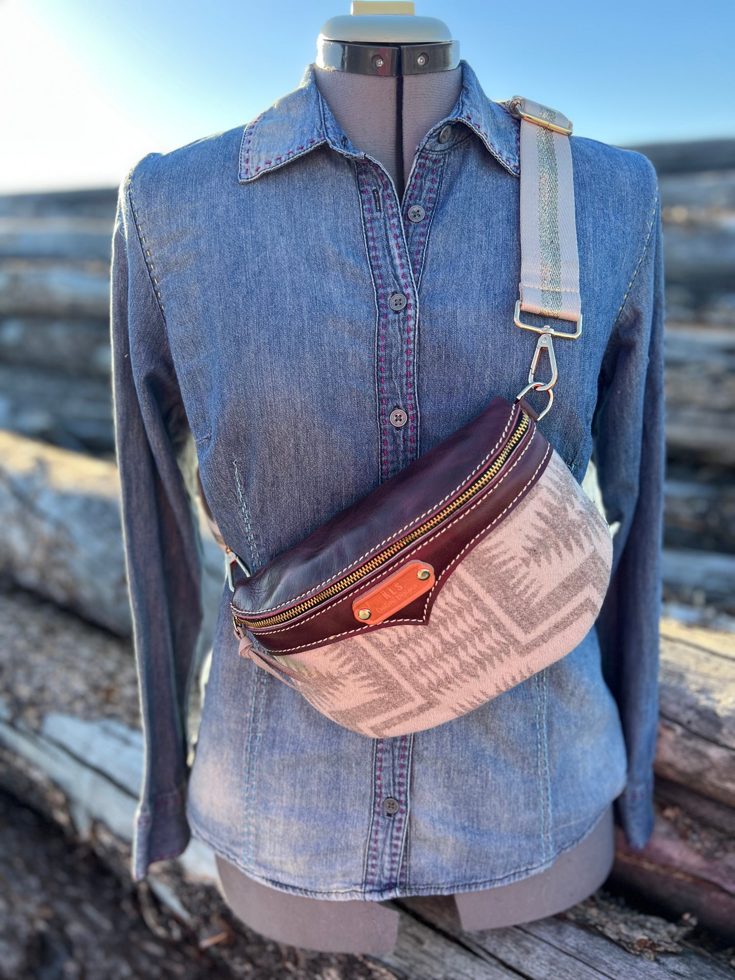 Sling Bag - Dark Purple Leather