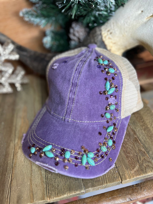 Fancy Bling + Turquoise Hat