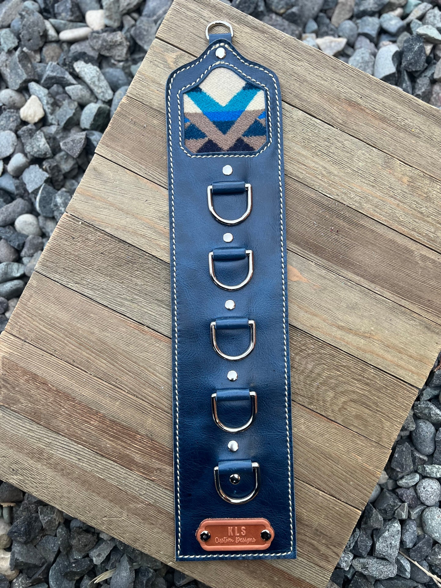 5 Ring Leather Wild Rag Holder