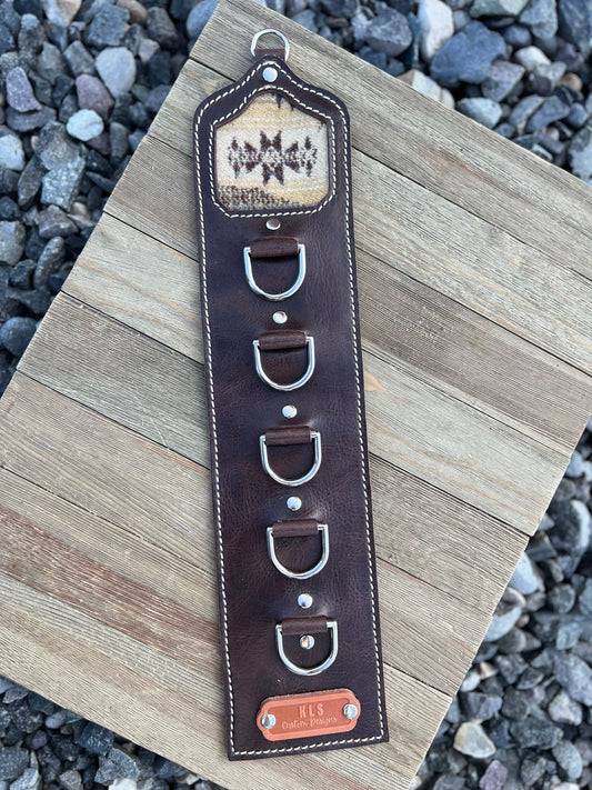 5 Ring Leather Wild Rag Holder
