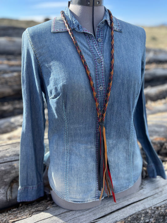 4-Strand Braided Leather Necklace