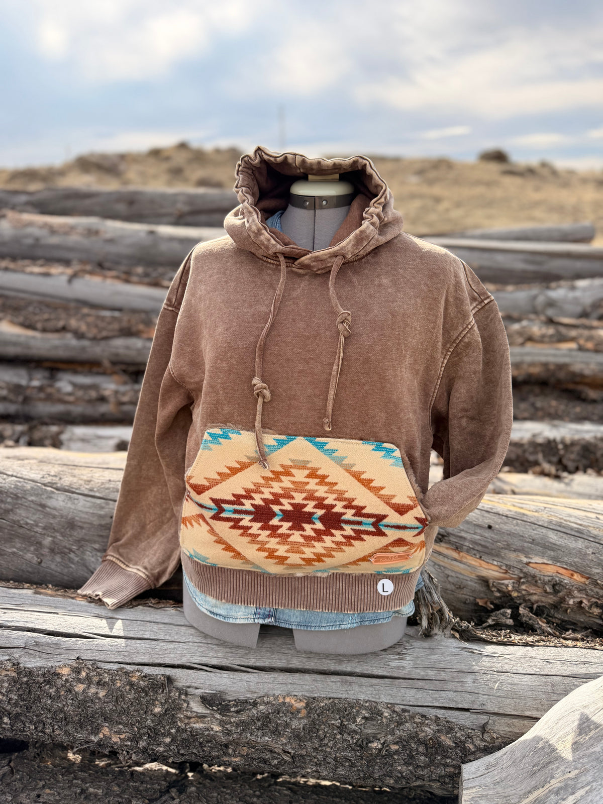 CROP Hoodie Sweatshirt - Large