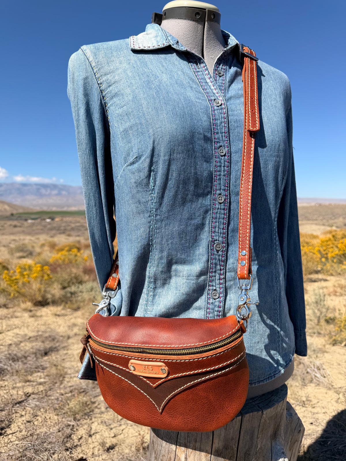 Bison Sling Bag + Leather Strap