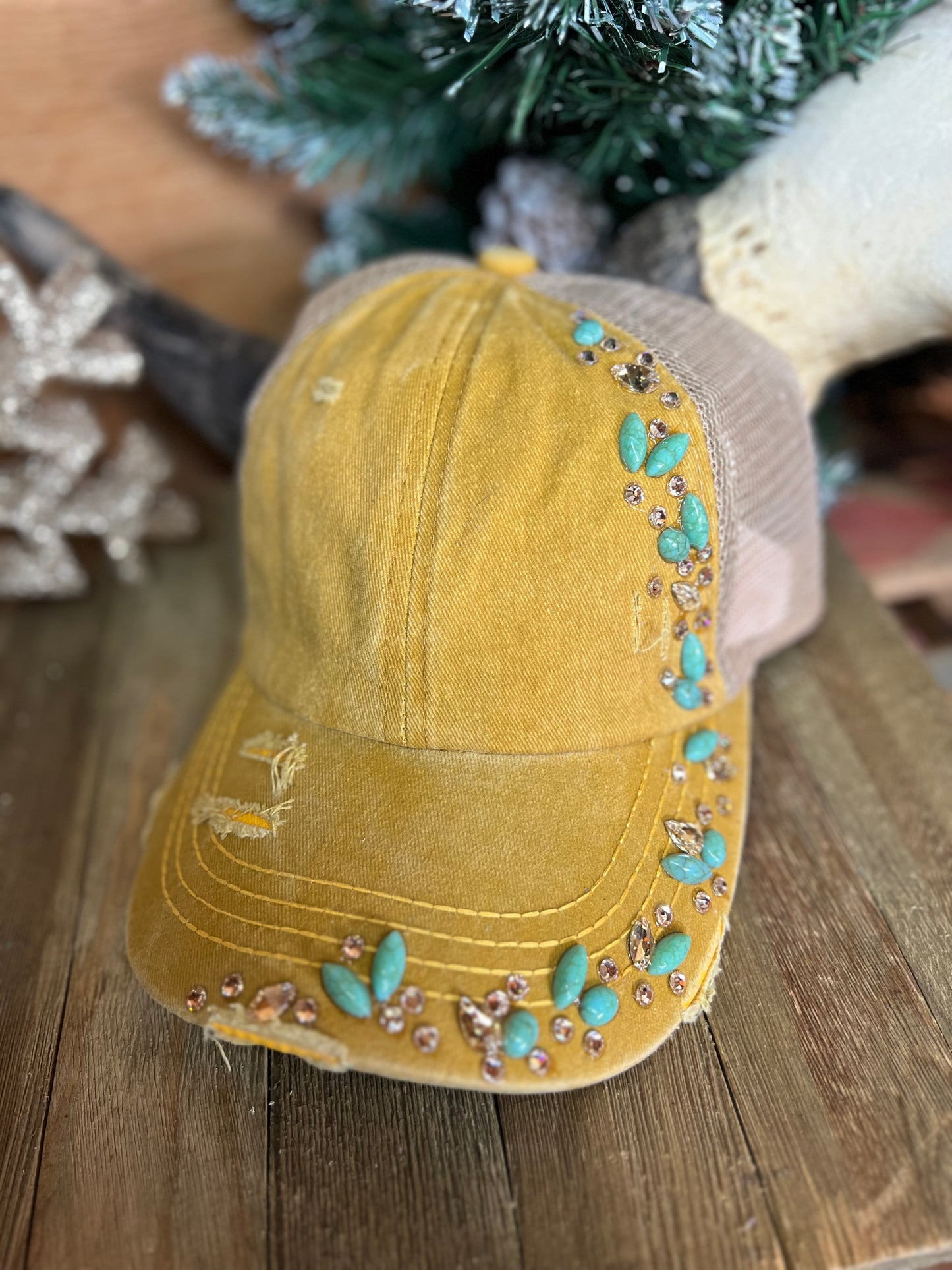 Fancy Bling + Turquoise Hat