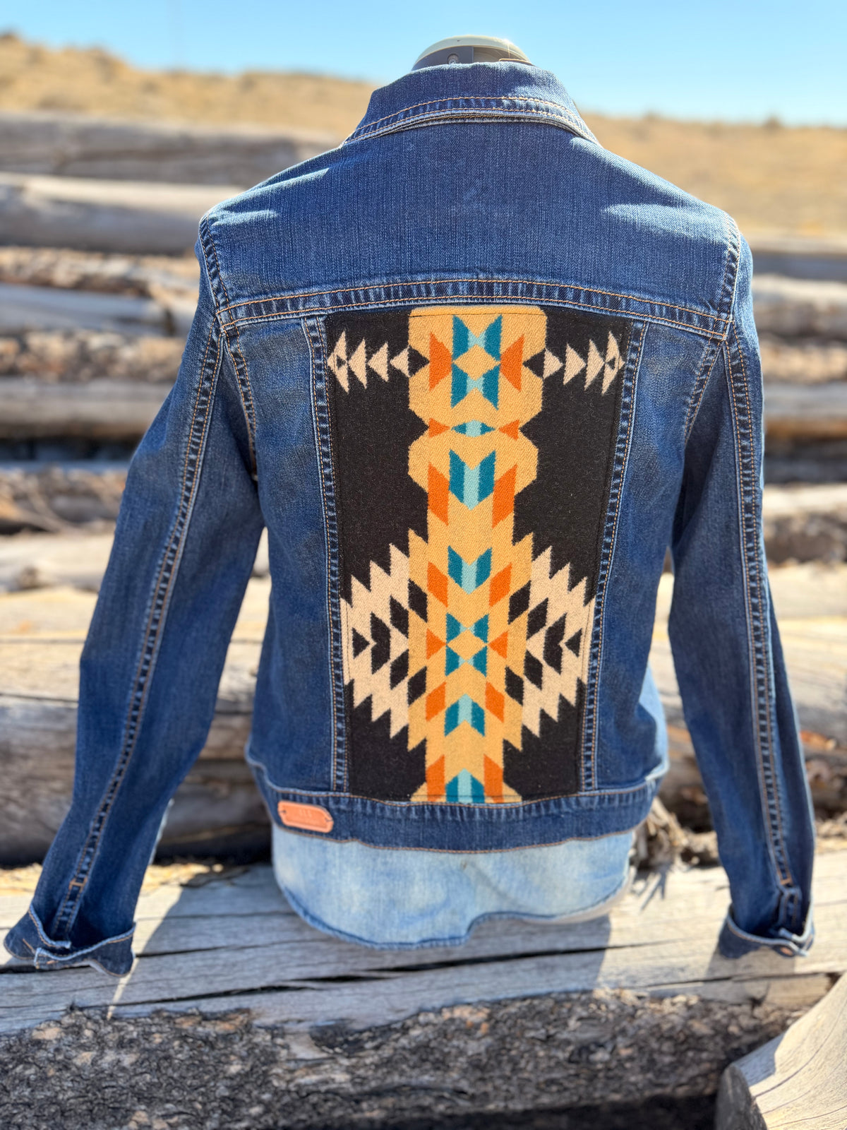 Jean Jacket with Pendleton ~Ladies L