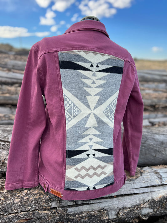 Purple Jean Jacket with Pendleton ~Ladies M