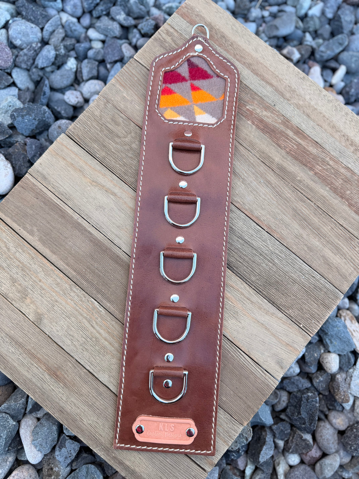 5 Ring Leather Wild Rag Holder