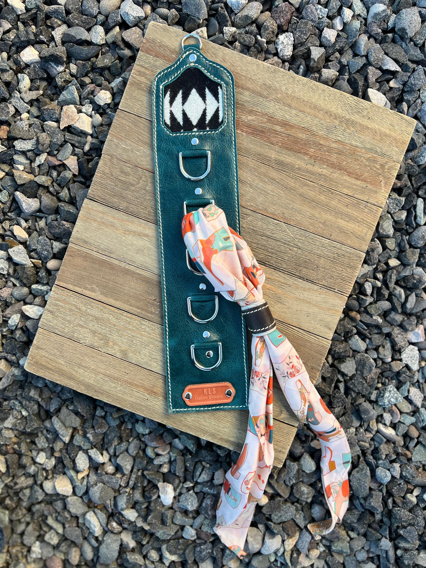 5 Ring Leather Wild Rag Holder