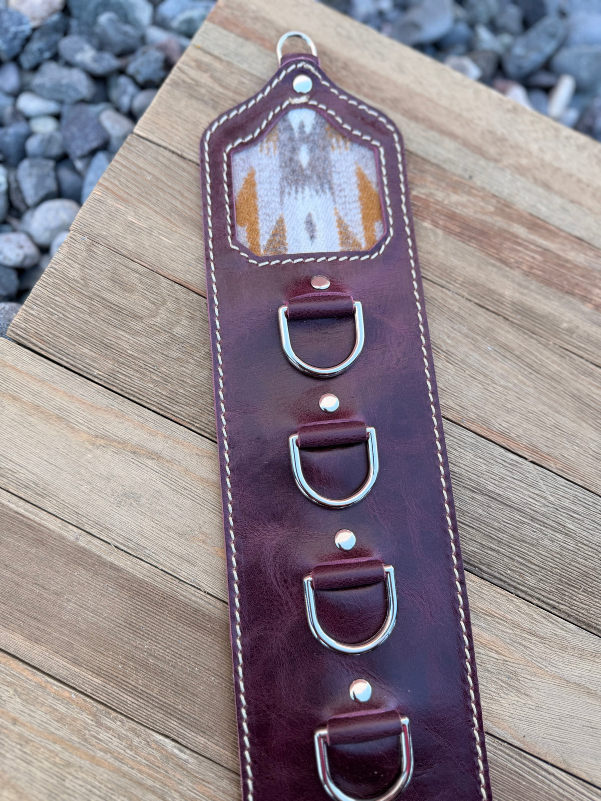 5 Ring Leather Wild Rag Holder