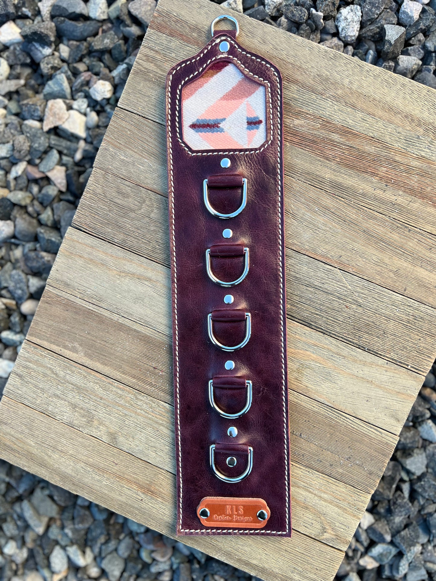 5 Ring Leather Wild Rag Holder