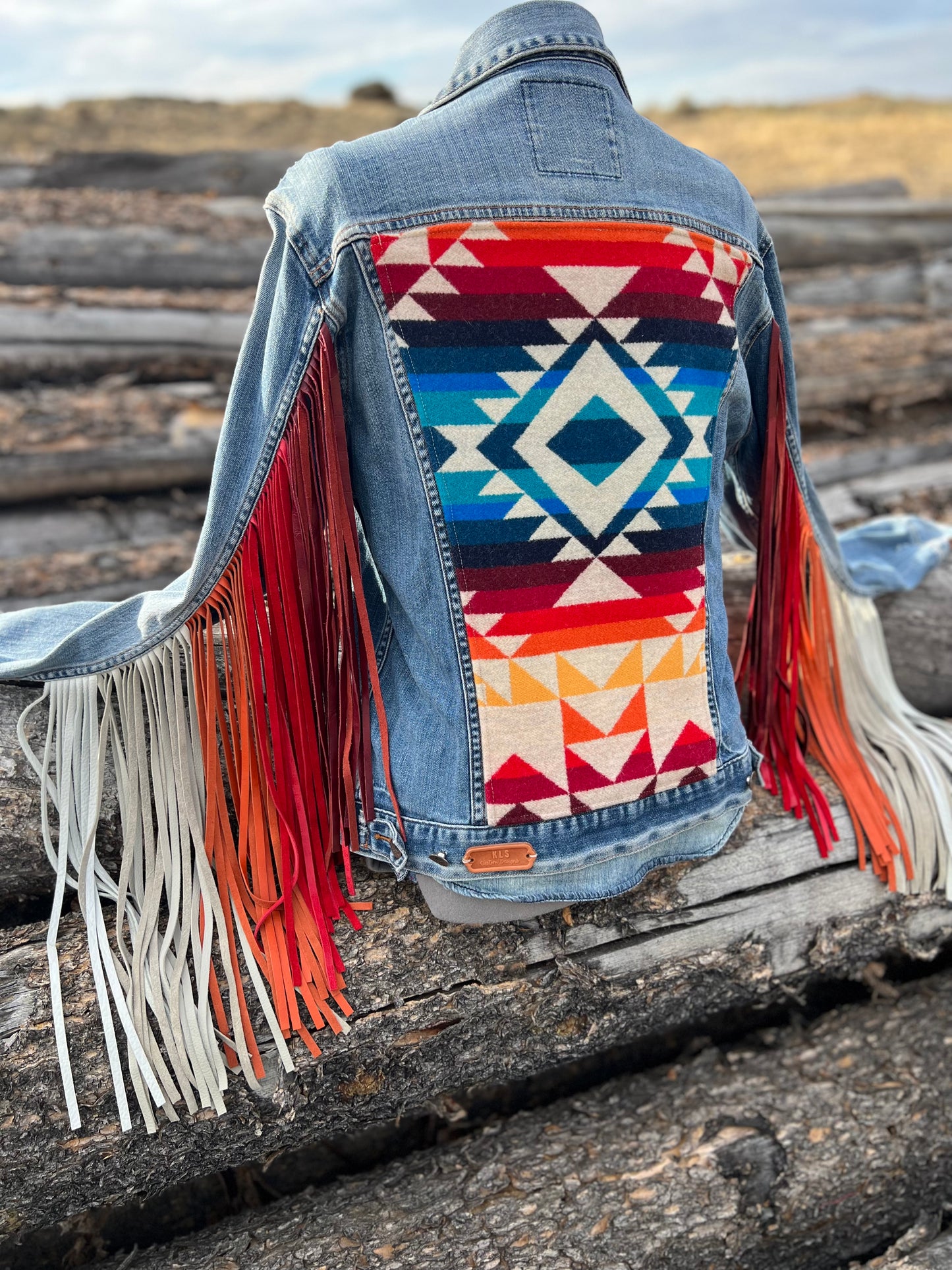 Fringe Jacket with Pendleton ~Ladies M