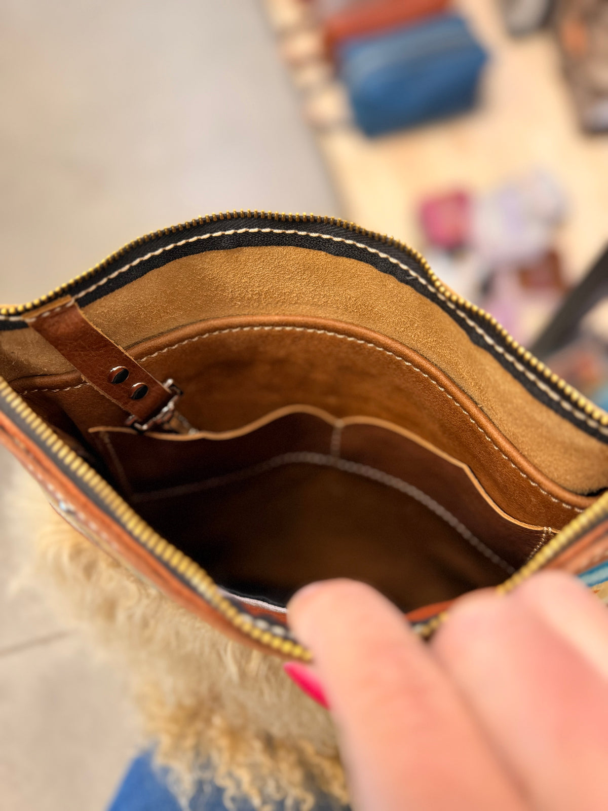 Crossbody Bag - Tibetan Lamb & Pendleton©️ Wool