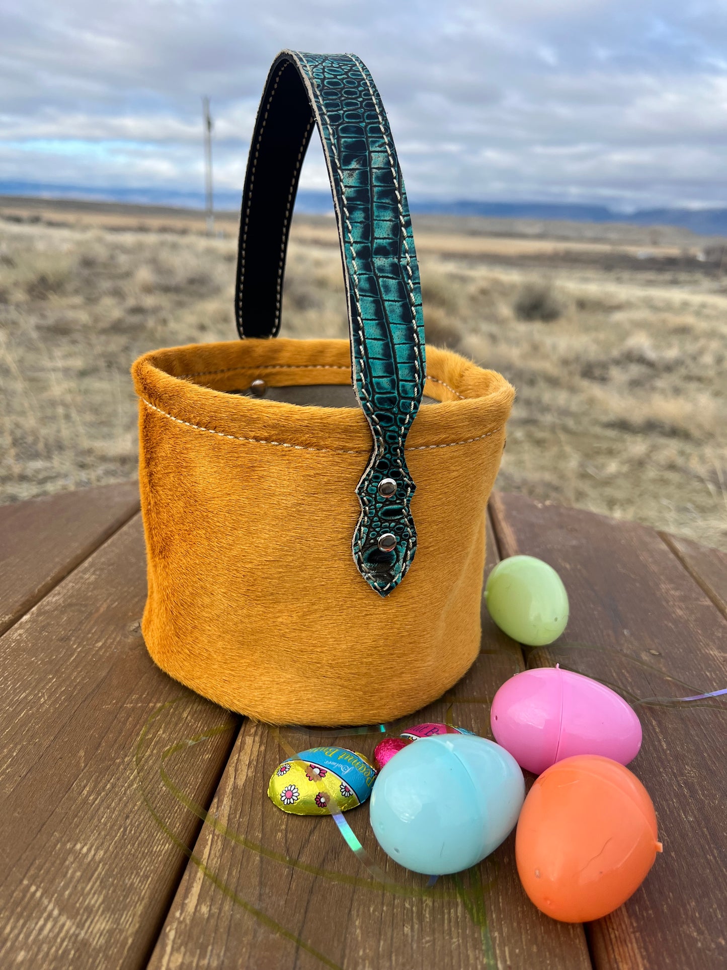 Leather Basket - Mini Size